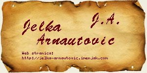 Jelka Arnautović vizit kartica